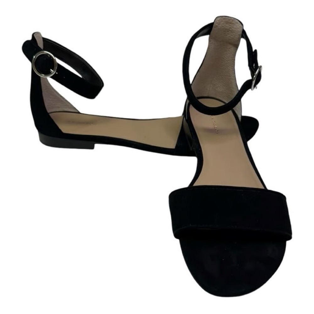Ann Taylor Black Suede Sandal size 8